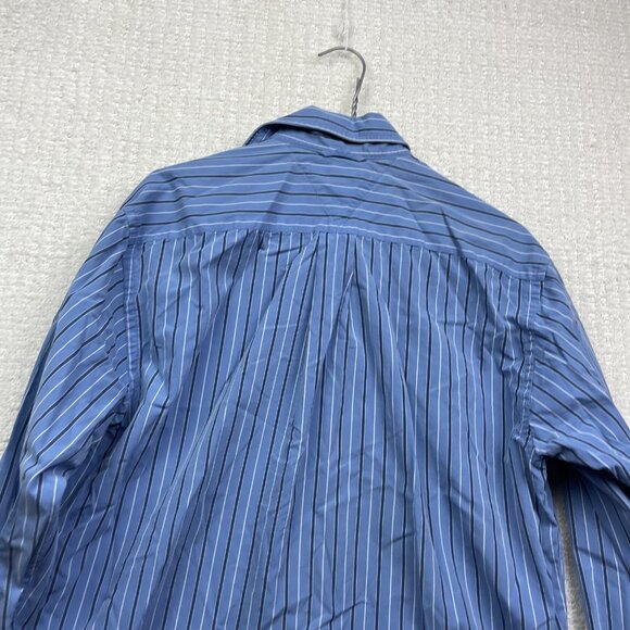 Tommy Hilfiger Button Up Shirt Mens S Blue Striped 80s 2-Ply Fabric Casual - Picture 14 of 14